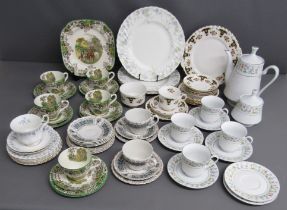 Dinner plates and part tea sets includes - 4 Minton Park Lane dinner plates - Copeland Spodes