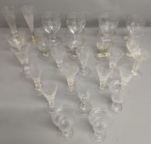 Selection of Georgian & later glassware including rummers etc.