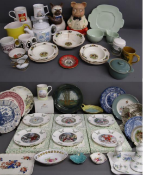 Ceramics includes - Royal Doulton Christmas plates 1977, 1978, 1979, 1980, 1981, 1982 - Royal
