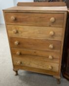 Mid 20th century elm chest of drawers Ht 107cm W 76cm D 45cm