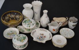 Ceramic bowls, vases, plates and jugs etc including Masons, Zsolnay, Aynsley and Staffordshire
