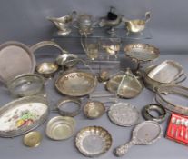 Silver plate includes tazza - sauce boats - handled dish - serving dishes etc
