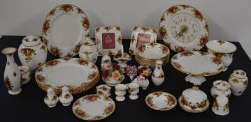 Large selection of Royal Albert Old Country Rose ceramics including plates, table mats, ginger jars,