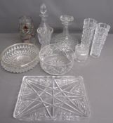 Glassware includes ships decanter - fruit bowls - vases - tray etc