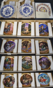 Collection of boxed collectors plates with certificates, including a set of 12 Harry Potter