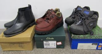 Clarkes Rockface Gortex 7.5G - Retrofire size 8 black boots & Lotus Bronx suede 9