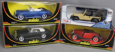 Die cast metal 1:18 scale models 3 x Solido - Bentley 8007 , Rolls Royce 8006, Ford Roadster 8007