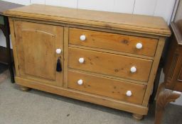 Victorian pine dresser base L 120cm  D 45cm Ht 78