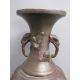Pair Japanese Meiji period bronze vases decorated with relief decoration of birds and flowers - - Image 9 of 12