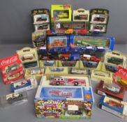 Diecast vehicles includes - Eddie Stobart 59502 with curtain side trailer - 4 x 61203 Eddie