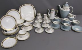 Royal Doulton Rose Elegans part tea set - Noritake coffee set & Royal Albert Greek Key part tea