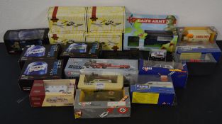 Collection of boxed diecast cars including Corgi Nine Double Nine, Corgi Classics, Corgi Dads
