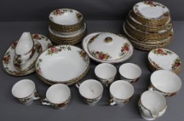 English Rose part dinner/tea service approx. 54 pieces