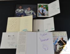 Collection of various autographs including Roger Moore, Michael Winner, Jane Asher, Gerald Scarfe,