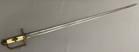 Pre-regulation/1786 pattern infantry officers sword with cigar band monogram 'J A Junr' with ivory