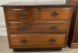 Victorian walnut chest of drawers W 92cm Ht 75cm D 48cm