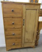 Pine cabinet Ht 114cm W 80cm x D 37cm