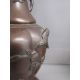 Pair Japanese Meiji period bronze vases decorated with relief decoration of birds and flowers - - Image 5 of 12