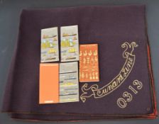 Cunard Deck blanket and leaflets from 1971