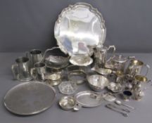 Silver plate includes salver - footed plate - sauce boats - tea and hot water pot - tazza - also
