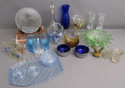 Stained glass window hanger designed by Ara Eagle & Drew Landsborough  - blue glass vase - painted