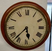 Victorian mahogany wall clock with fusee movement ( & 2 keys)