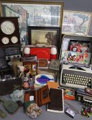 Lowry 'Procession' print - Olympia typewriter - vintage picnic bag - 'The Village Pond' tapestry -