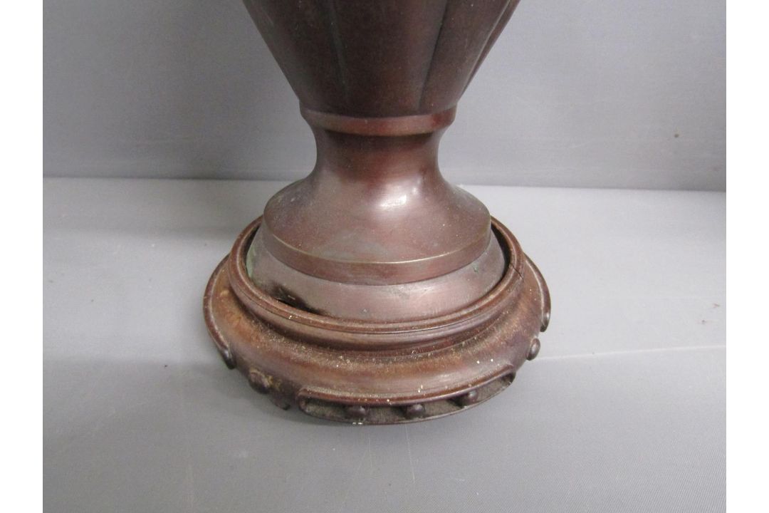 Pair Japanese Meiji period bronze vases decorated with relief decoration of birds and flowers - - Image 6 of 12