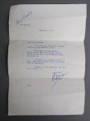 Bing Crosby signed letter dated February 5th 1947 on Bing Crosby Hollywood letterheaded paper