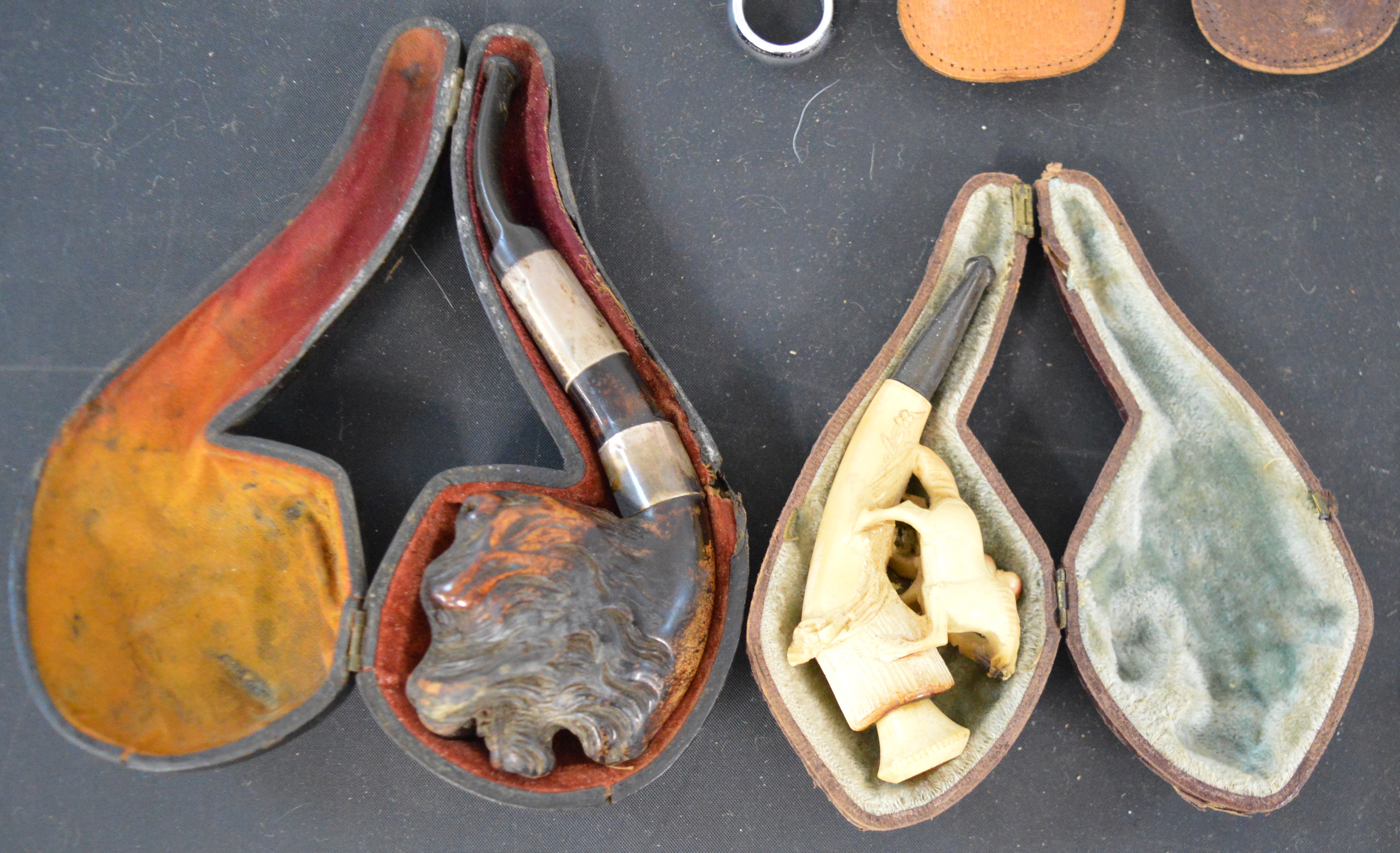 Selection of lighters and pipes including clay & meerschaum - Image 2 of 5