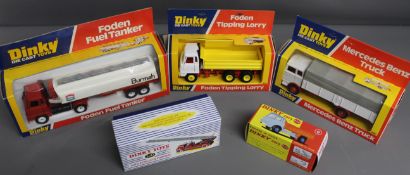 Five modern Dinky models all boxed