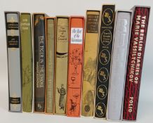 10 Folio Society hard back books with dust jackets
