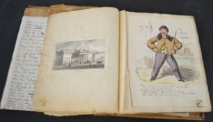 Vintage scrap book containing poems, illustrations etc