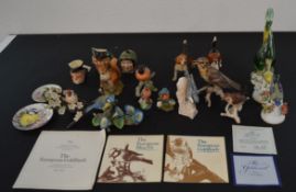 Collection of bird figures, including W.Goebel, Peter Barrett Goldcrest bells, and Royal