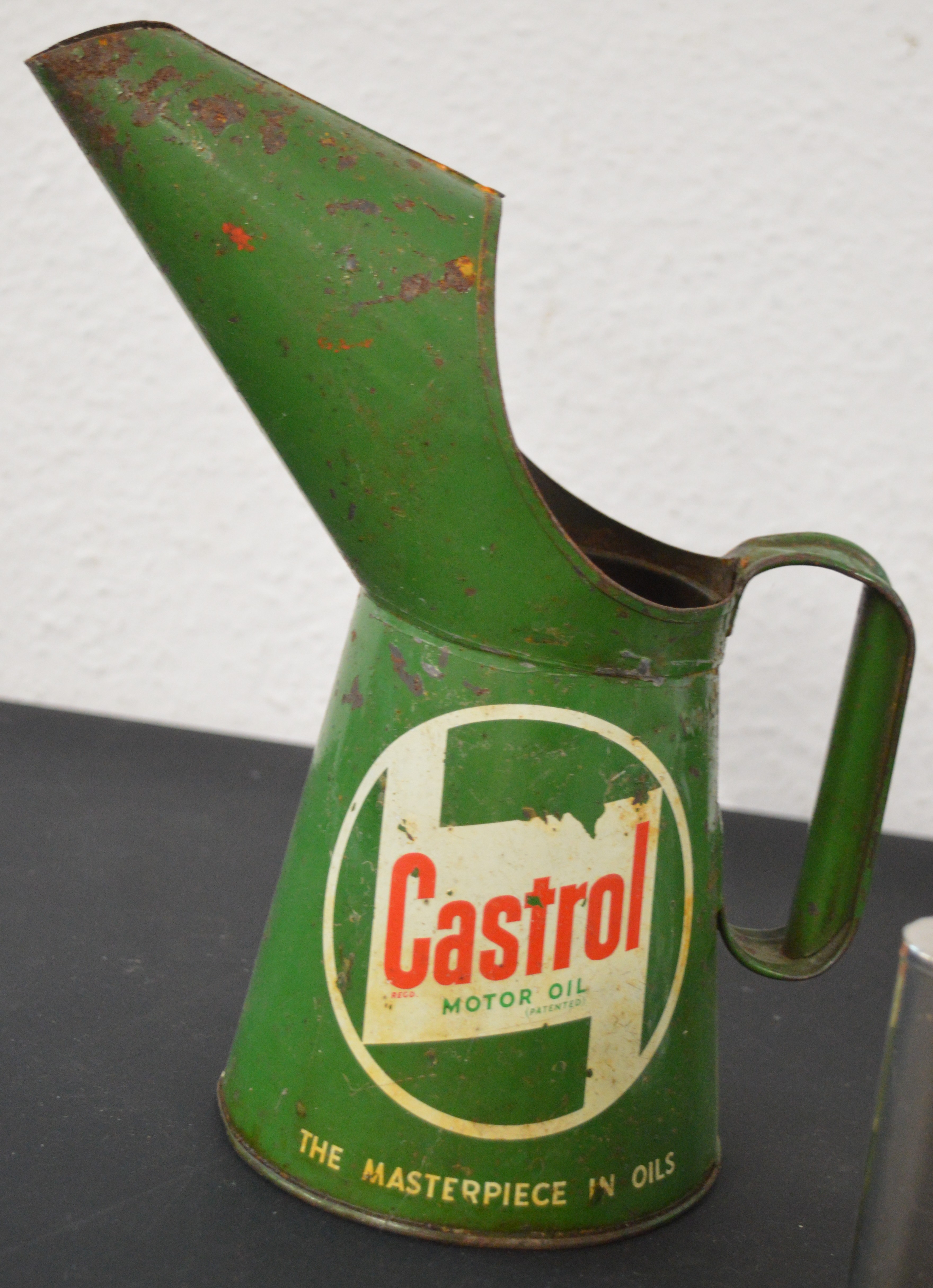Castrol oil can, glass decanter with silver collar and an Australian hip flask - Image 2 of 5