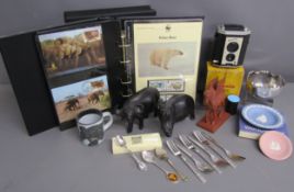 WWF first day covers with folder - Royal Copenhagen 1971 small mug - ebonised wood water buffalo and