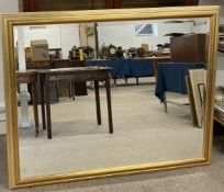 Large modern gilt frame wall mirror 154cm by 121cm