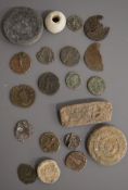 Bag of Roman coins and other field finds