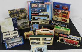 Various (13 of) multi vehicle diecast model sets, including fire engines, Post Office, D Day, Days