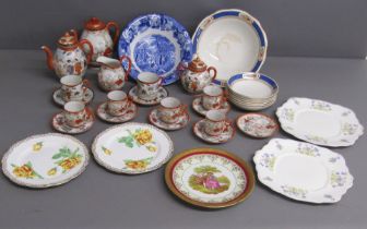 Chinese eggshell coffee set with hot water & teapot - sugar bowl - cream jug - Limoges plate - Royal