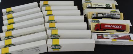 18 Lledo Promovers promotional models in sleeves, 3 opened to show examples
