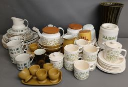 Grimwade hooped Raisins jar and selection of various tableware including Denby, Hornsea, Doulton