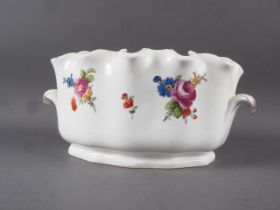 A 19th century Vienna porcelain floral decorated Monteith, 11" wide (chip)
