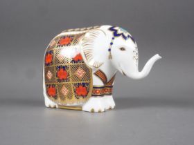 A Royal Crown Derby Imari elephant with silver stopper, 4 1/4" high