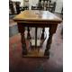 A stout oak 19th century square shaped collection table with raised centre slot and collection - Image 3 of 10