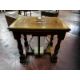 A stout oak 19th century square shaped collection table with raised centre slot and collection - Image 5 of 10