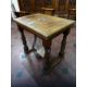 A stout oak 19th century square shaped collection table with raised centre slot and collection - Image 8 of 10