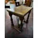 A stout oak 19th century square shaped collection table with raised centre slot and collection - Image 6 of 10