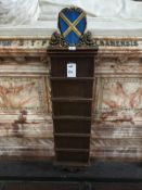 One of the cathedral hymn boards having six sections for slide-in numbers,