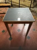 A plain oak early 20th century games table of square form raised over square legs, 26.